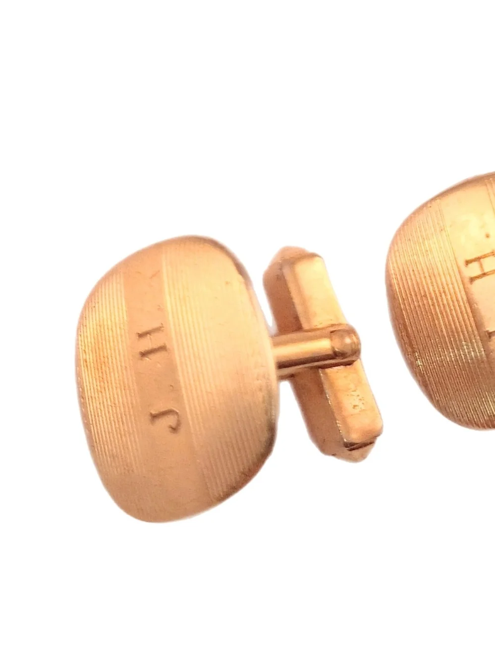 Gold-Tone Men's Cufflinks - Personalized Initials Anson Vintage